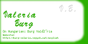 valeria burg business card